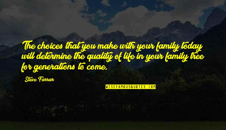 You Make Your Own Choices In Life Quotes By Steve Farrar: The choices that you make with your family You Make Your Own Choices In Life Quotes By Steve Farrar: The choices that you make with your family