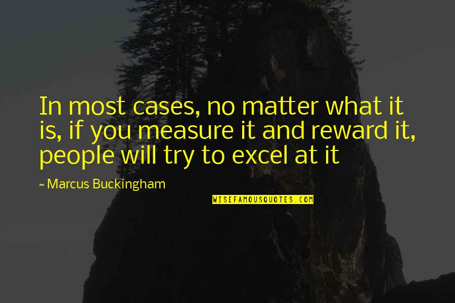 You Matter Most Quotes By Marcus Buckingham: In most cases, no matter what it is,