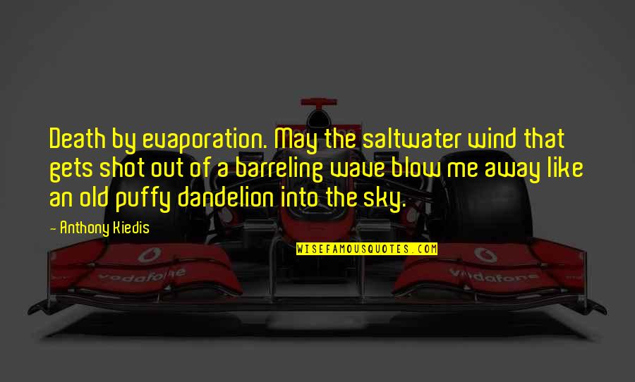 You May Be Old But Quotes By Anthony Kiedis: Death by evaporation. May the saltwater wind that