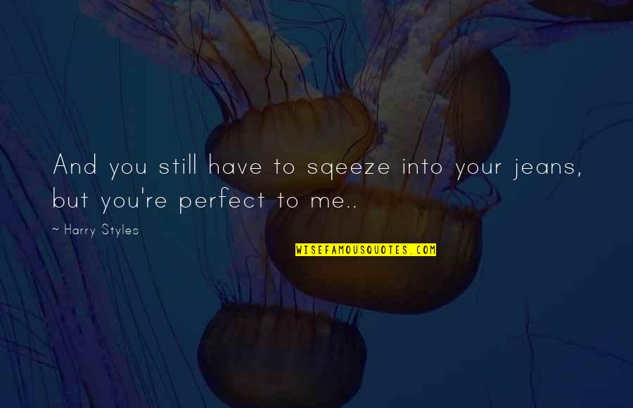 You Me Perfect Quotes By Harry Styles: And you still have to sqeeze into your