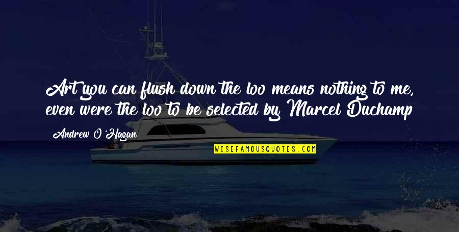 You Mean Nothing To Me Now Quotes By Andrew O'Hagan: Art you can flush down the loo means