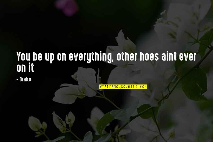 You My Hoe Quotes By Drake: You be up on everything, other hoes aint