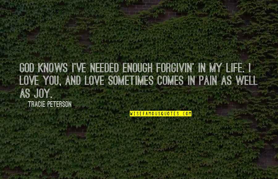 You Needed Love Quotes By Tracie Peterson: God knows I've needed enough forgivin' in my