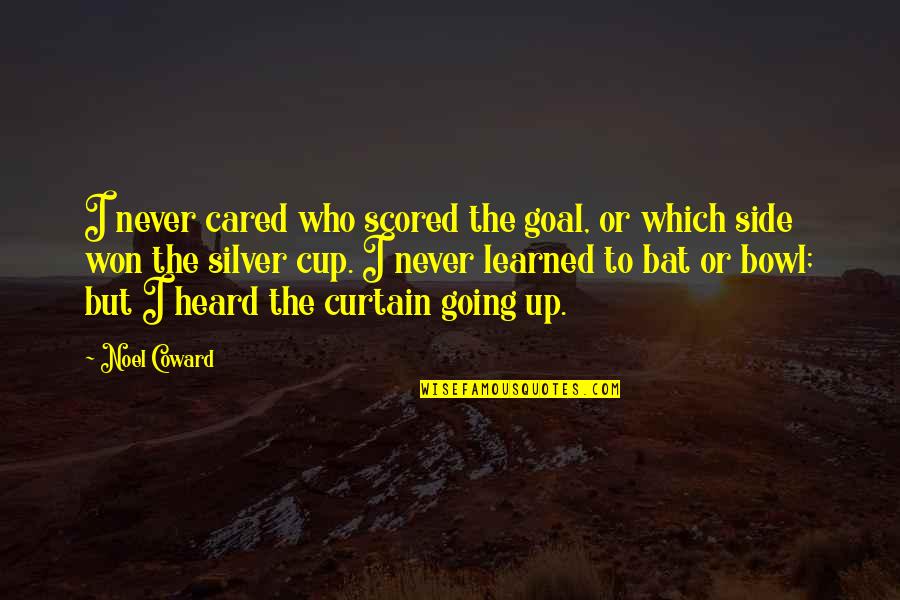 You Never Cared Quotes By Noel Coward: I never cared who scored the goal, or