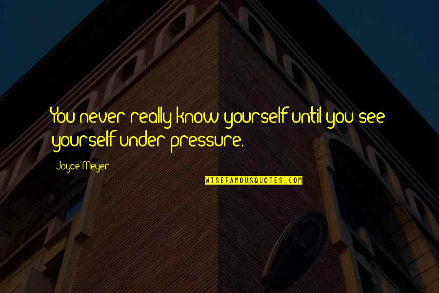 You Never Really Know Quotes By Joyce Meyer: You never really know yourself until you see