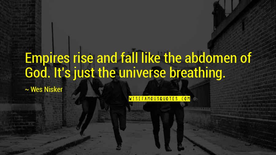 You Never Understand My Pain Quotes By Wes Nisker: Empires rise and fall like the abdomen of