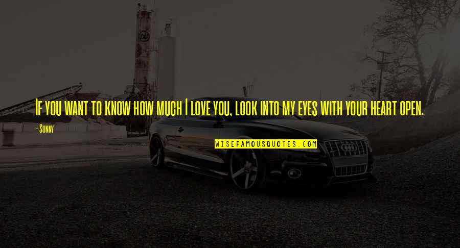 You Open My Eyes Love Quotes By Sunny: If you want to know how much I