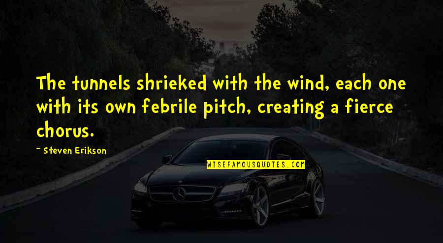 You Promised You Would Never Hurt Me Quotes By Steven Erikson: The tunnels shrieked with the wind, each one