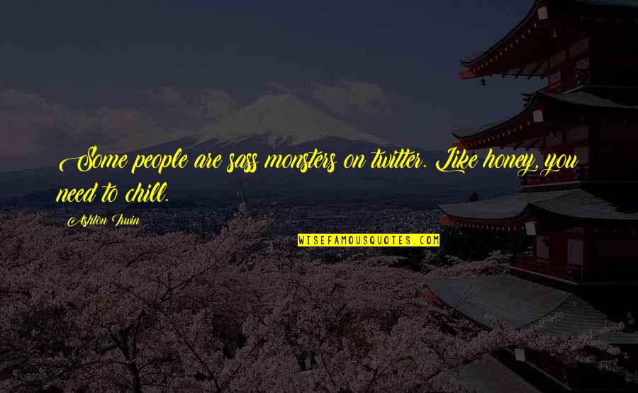 You Rang Movie Quote Quotes By Ashton Irwin: Some people are sass monsters on twitter. Like