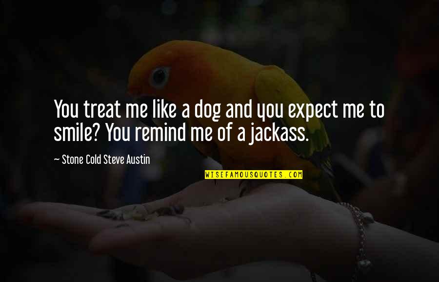 You Remind Me Quotes By Stone Cold Steve Austin: You treat me like a dog and you