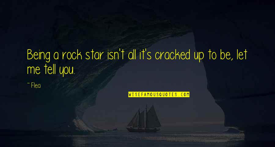 You Rock Me Quotes By Flea: Being a rock star isn't all it's cracked