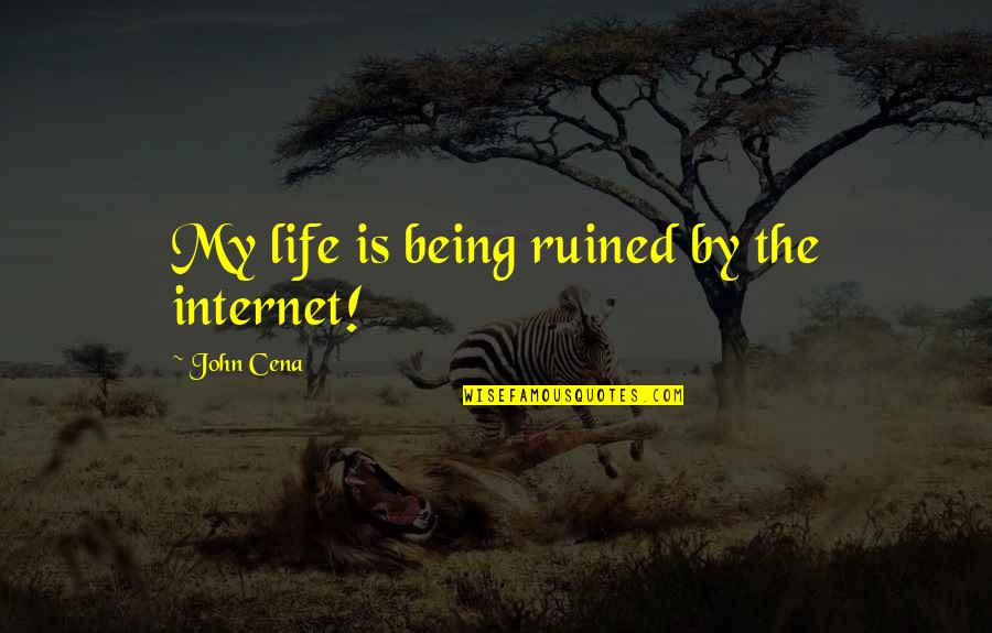 You Ruined Your Life Quotes By John Cena: My life is being ruined by the internet!