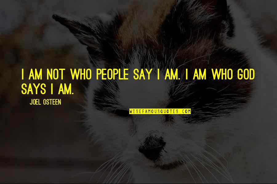 You Say God Says Quotes By Joel Osteen: I am not who people say I am.