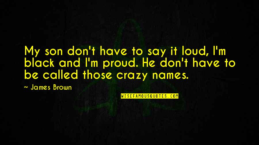 You Say I'm Crazy Quotes By James Brown: My son don't have to say it loud,