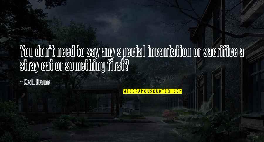 You Something Special Quotes By Kevin Hearne: You don't need to say any special incantation You Something Special Quotes By Kevin Hearne: You don't need to say any special incantation