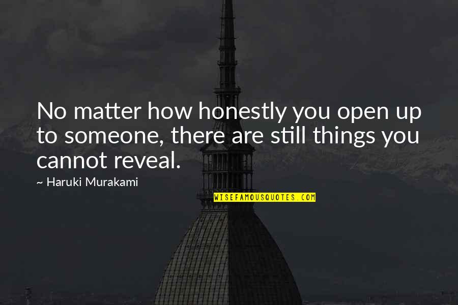 You Still Matter Quotes By Haruki Murakami: No matter how honestly you open up to