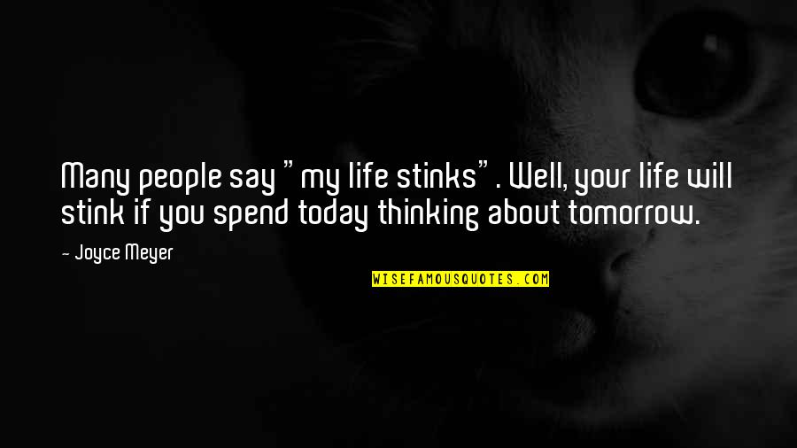 You Stink Quotes By Joyce Meyer: Many people say "my life stinks". Well, your You Stink Quotes By Joyce Meyer: Many people say "my life stinks". Well, your