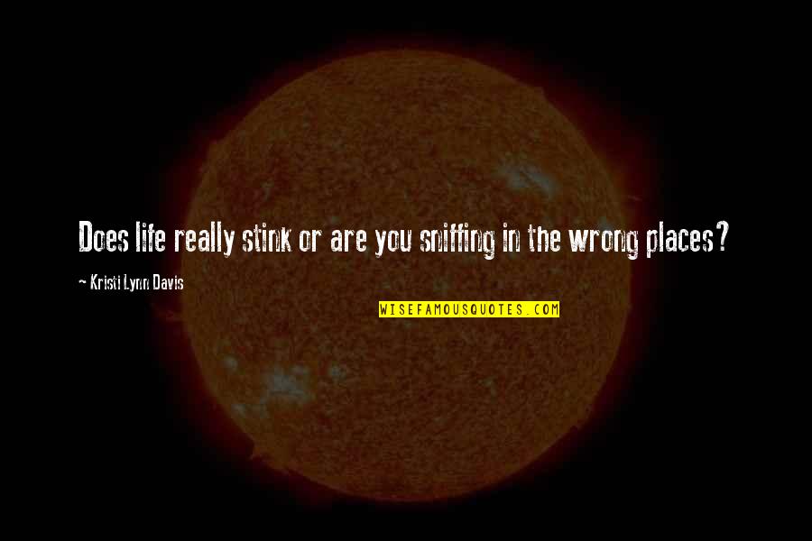 You Stink Quotes By Kristi Lynn Davis: Does life really stink or are you sniffing You Stink Quotes By Kristi Lynn Davis: Does life really stink or are you sniffing