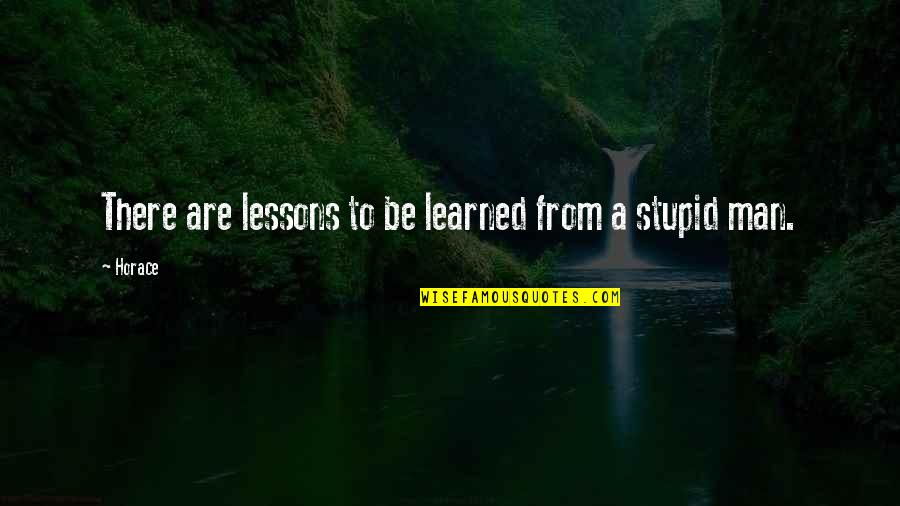 You Stupid Man Quotes By Horace: There are lessons to be learned from a