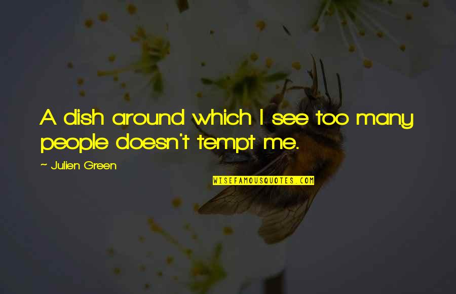 You Tempt Me Quotes By Julien Green: A dish around which I see too many