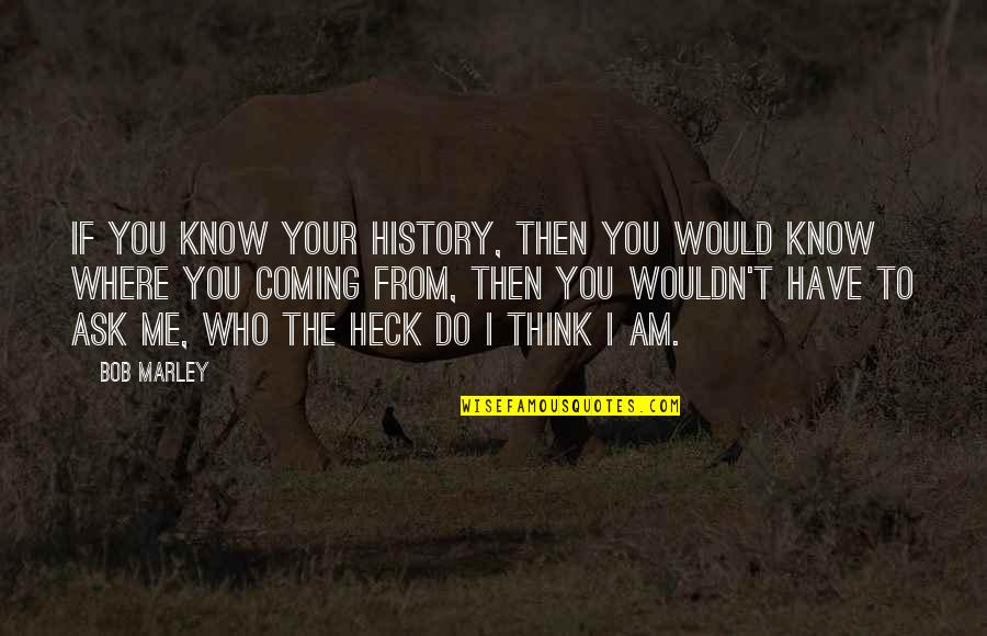 You Think You Know Me Quotes By Bob Marley: If you know your history, then you would