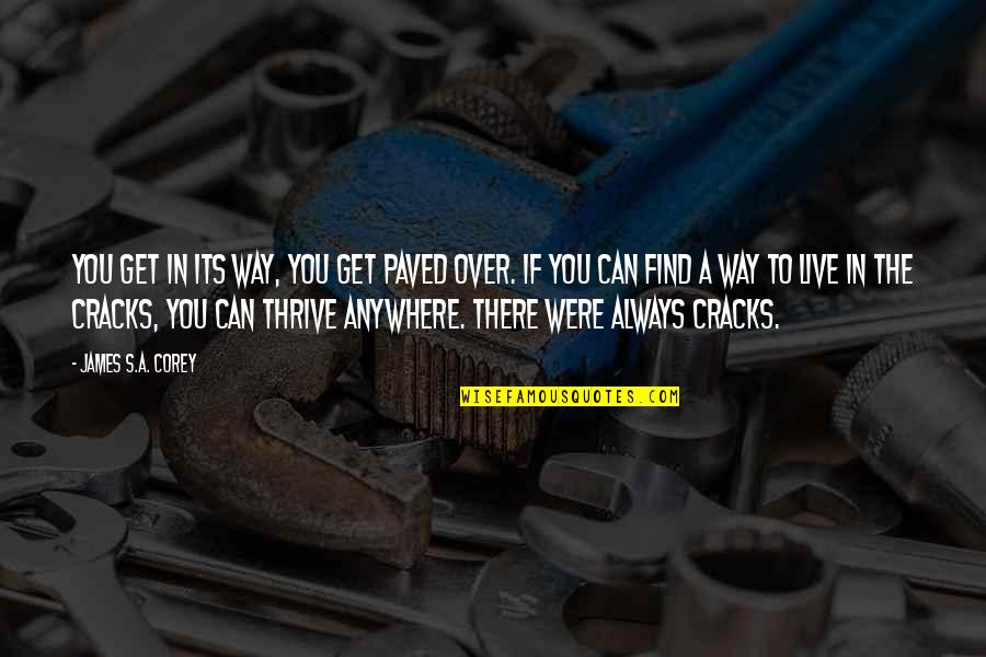 You Were Always There Quotes By James S.A. Corey: You get in its way, you get paved You Were Always There Quotes By James S.A. Corey: You get in its way, you get paved