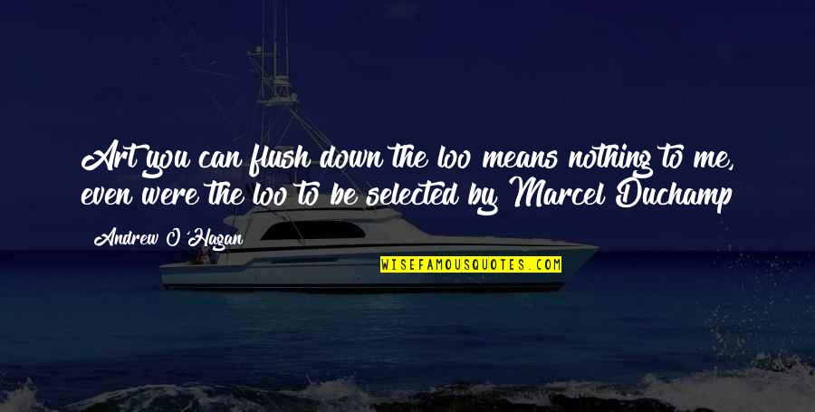 You Were Nothing To Me Quotes By Andrew O'Hagan: Art you can flush down the loo means