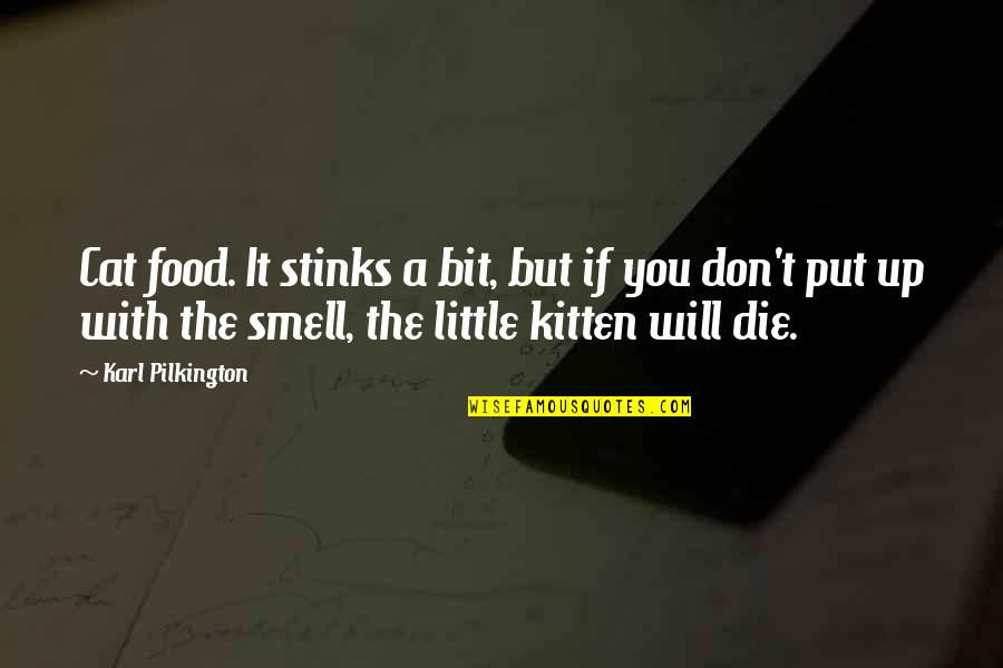 You Will Die Quotes By Karl Pilkington: Cat food. It stinks a bit, but if