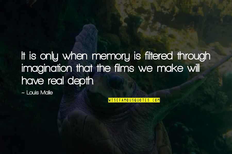 You Will Make It Through Quotes By Louis Malle: It is only when memory is filtered through