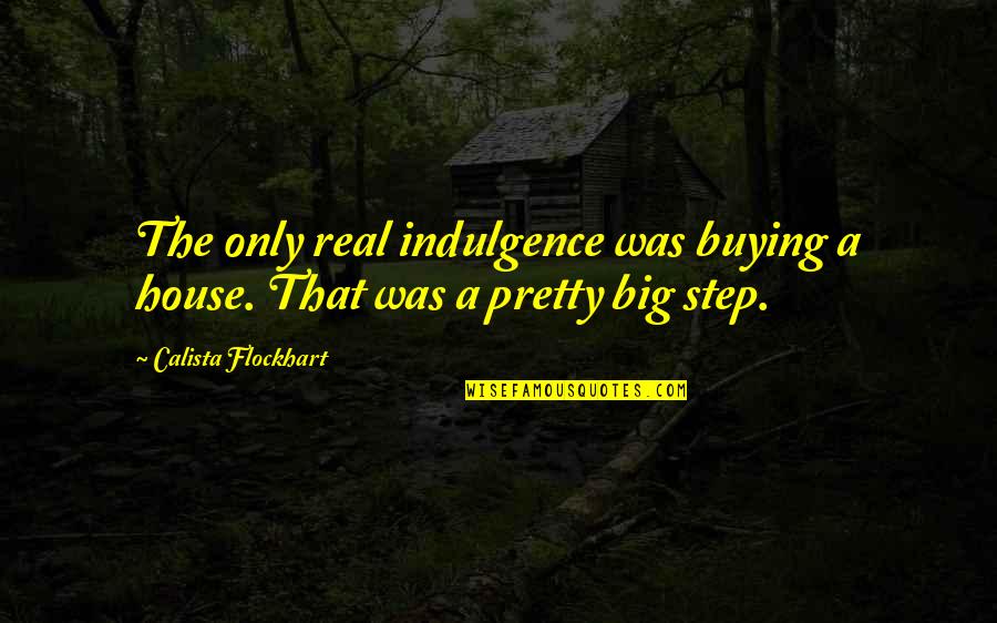 You Will Never Hurt Me Quotes By Calista Flockhart: The only real indulgence was buying a house.