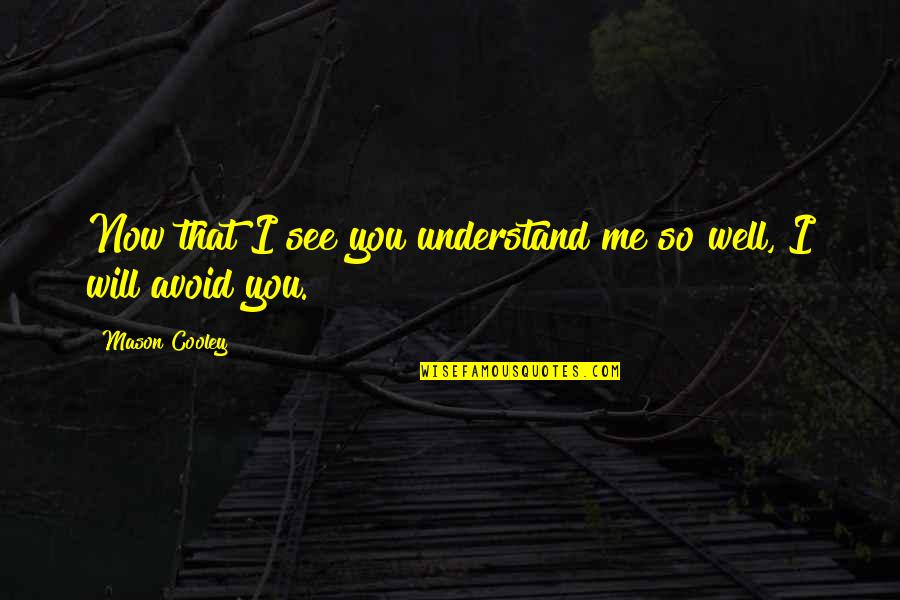 You Will Understand Me Quotes By Mason Cooley: Now that I see you understand me so