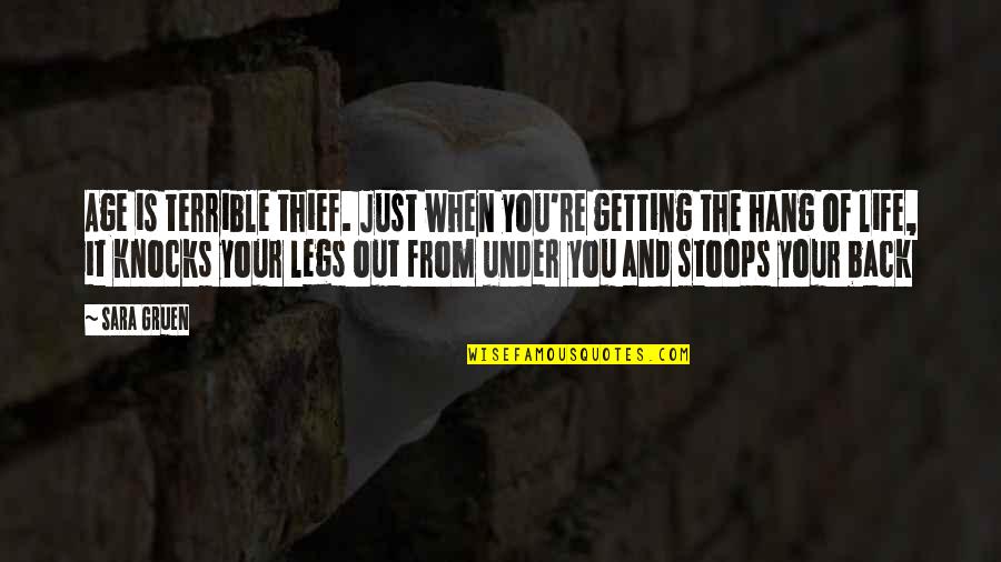 You Work Hard You Make Money Quotes By Sara Gruen: Age is terrible thief. Just when you're getting