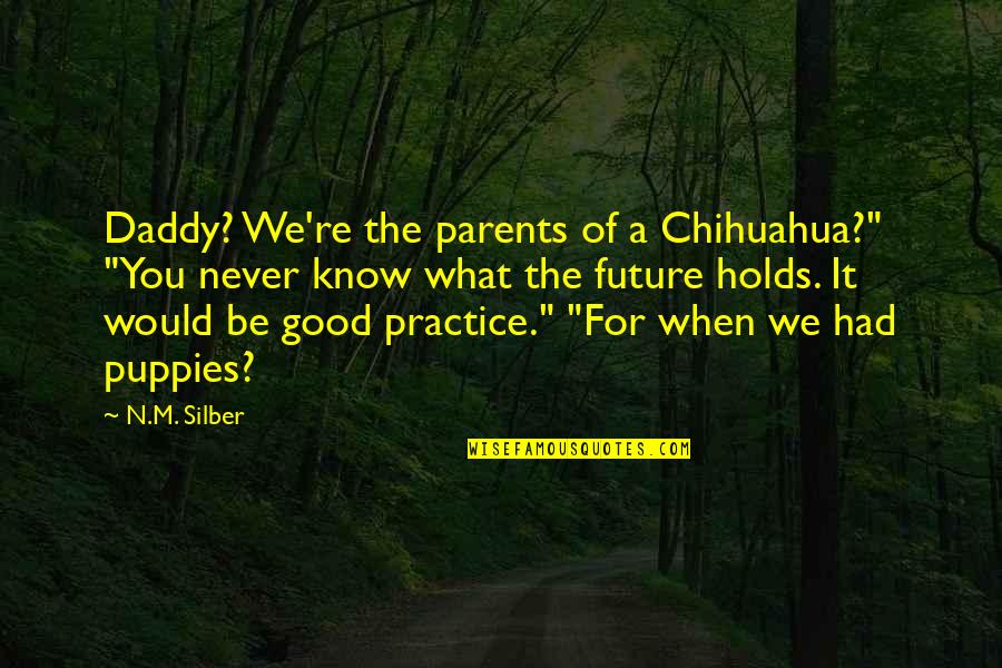 You Would Never Know Quotes By N.M. Silber: Daddy? We're the parents of a Chihuahua?" "You