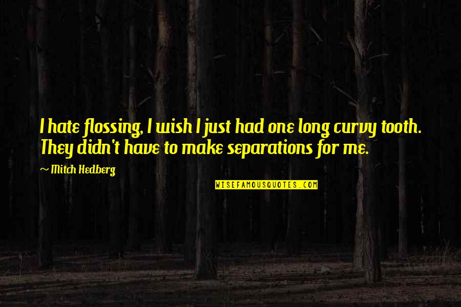 You'll Wish You Had Me Quotes By Mitch Hedberg: I hate flossing, I wish I just had You'll Wish You Had Me Quotes By Mitch Hedberg: I hate flossing, I wish I just had