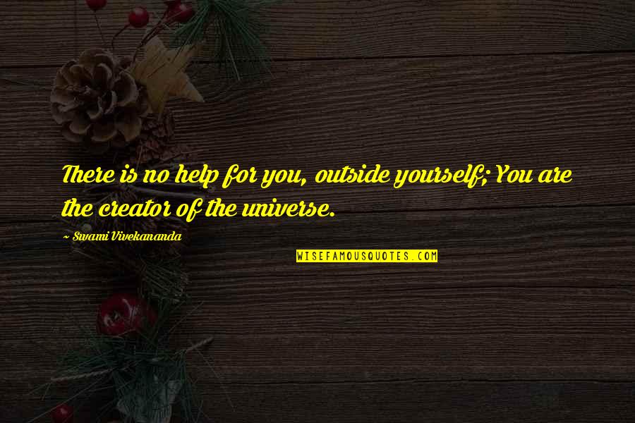 Youlou Pan Quotes By Swami Vivekananda: There is no help for you, outside yourself;