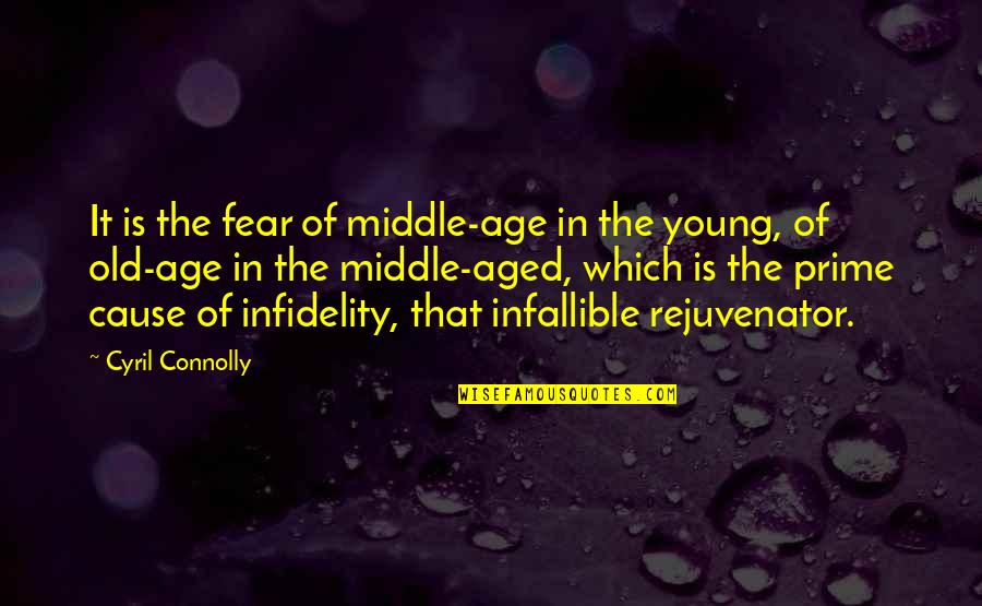 Young Age Quotes By Cyril Connolly: It is the fear of middle-age in the