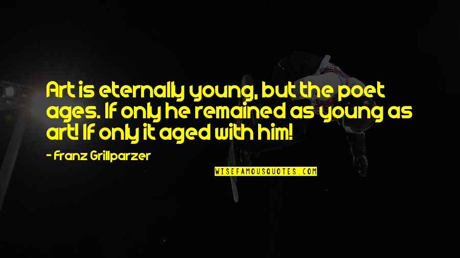 Young Ages Quotes By Franz Grillparzer: Art is eternally young, but the poet ages.
