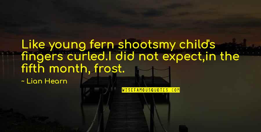 Young Child Death Quotes By Lian Hearn: Like young fern shootsmy child's fingers curled.I did