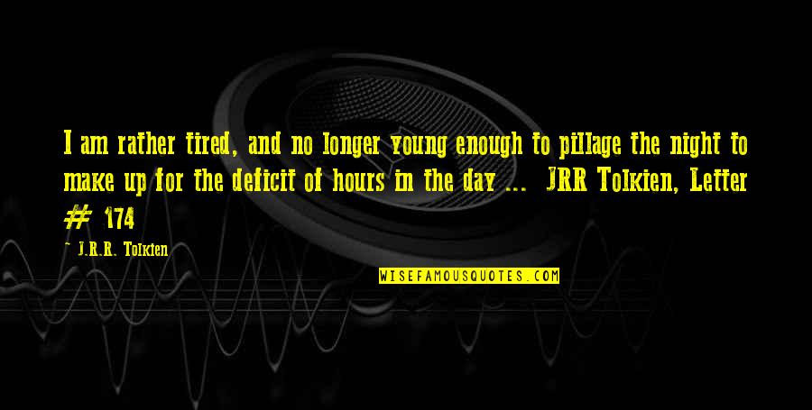 Young Enough To Quotes By J.R.R. Tolkien: I am rather tired, and no longer young