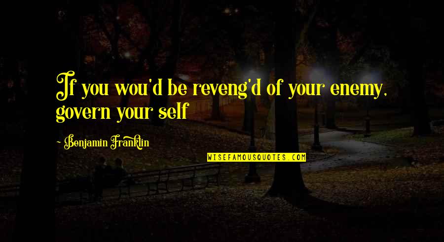 Youngbloods Movie Quotes By Benjamin Franklin: If you wou'd be reveng'd of your enemy,
