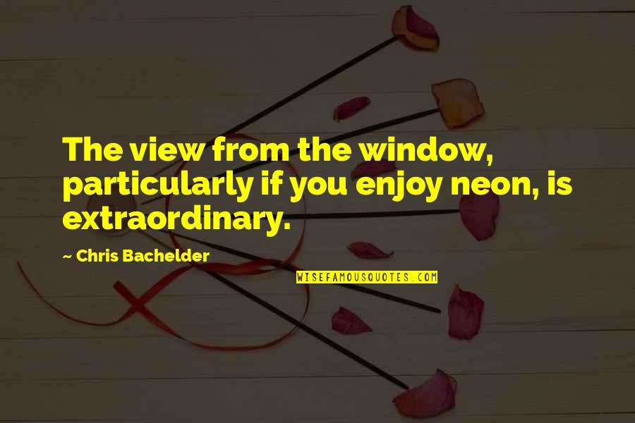 Your Actions Affecting Other Quotes By Chris Bachelder: The view from the window, particularly if you