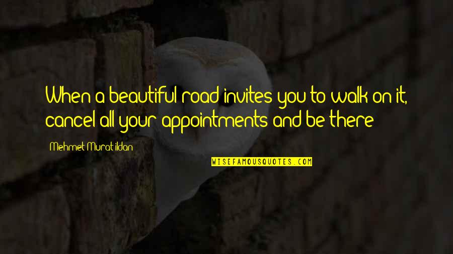Your All Beautiful Quotes By Mehmet Murat Ildan: When a beautiful road invites you to walk