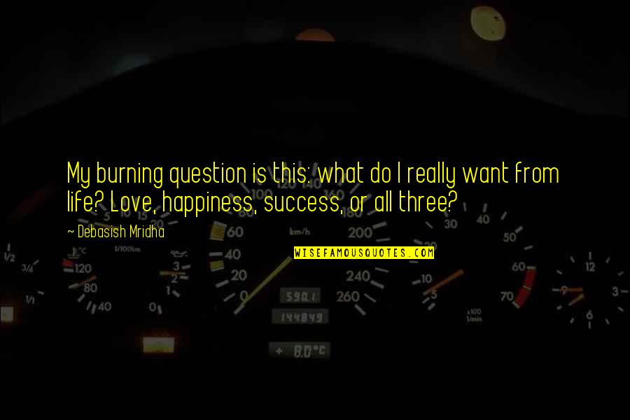 Your All I Want Love Quotes By Debasish Mridha: My burning question is this: what do I