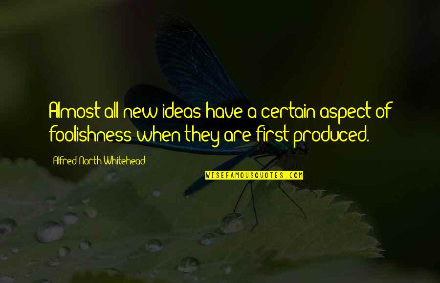Your Alma Mater Quotes By Alfred North Whitehead: Almost all new ideas have a certain aspect