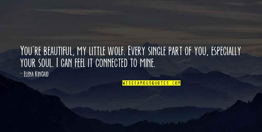 Your Beautiful Soul Quotes By Elena Kincaid: You're beautiful, my little wolf. Every single part