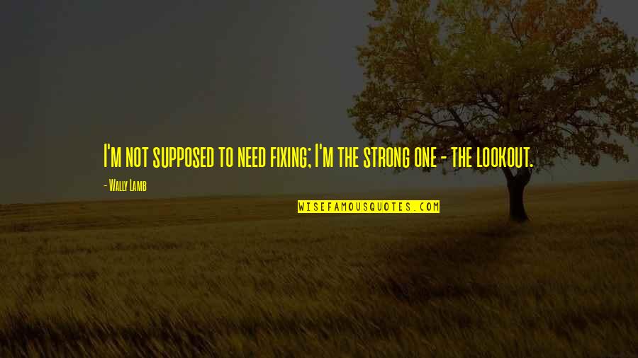 Your Birthday Funny Quotes By Wally Lamb: I'm not supposed to need fixing; I'm the