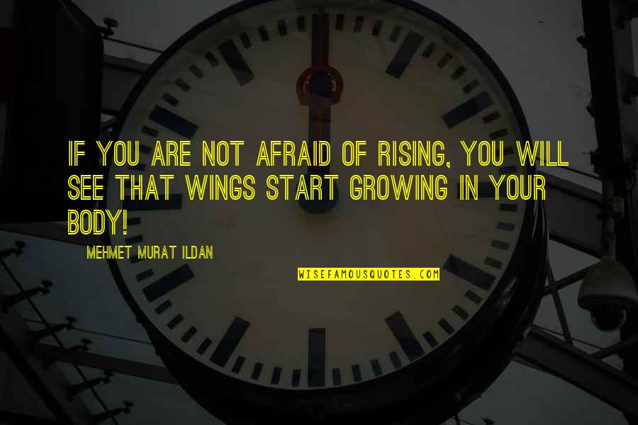 Your Body Quotes By Mehmet Murat Ildan: If you are not afraid of rising, you