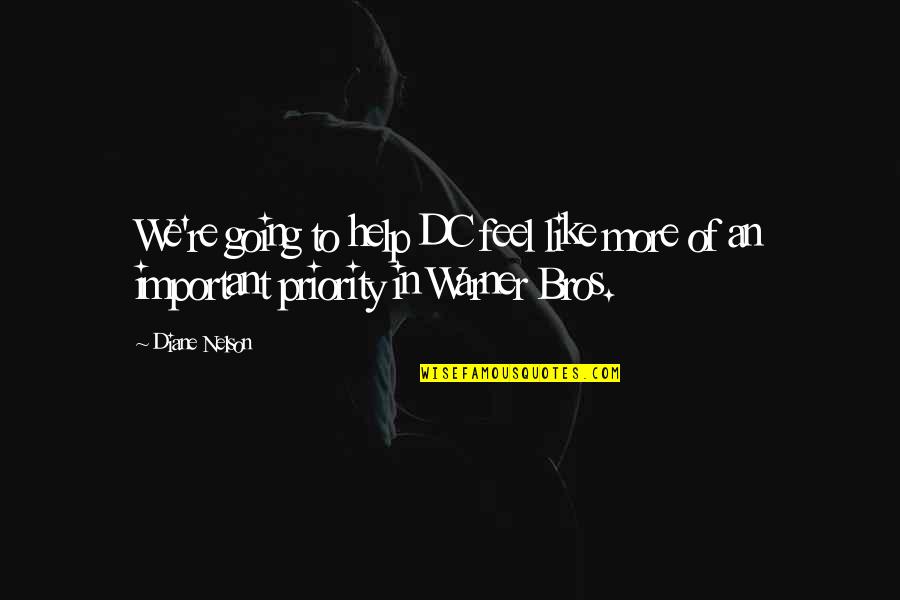 Your Bros Quotes By Diane Nelson: We're going to help DC feel like more