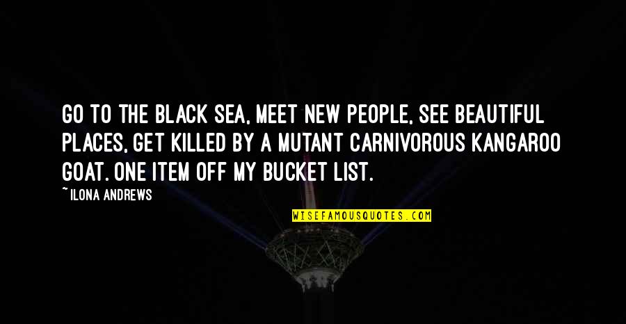 Your Bucket List Quotes By Ilona Andrews: Go to the Black Sea, meet new people,