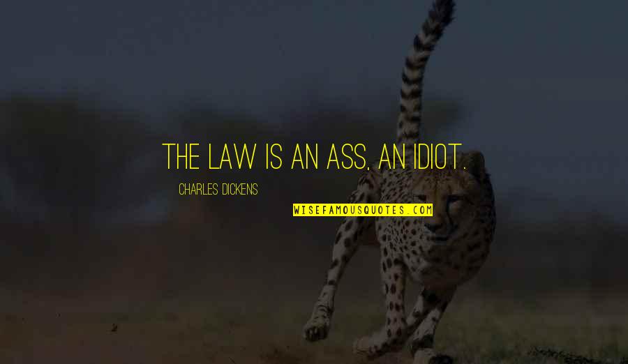 Your Crush Texting You Quotes By Charles Dickens: The law is an ass, an idiot.